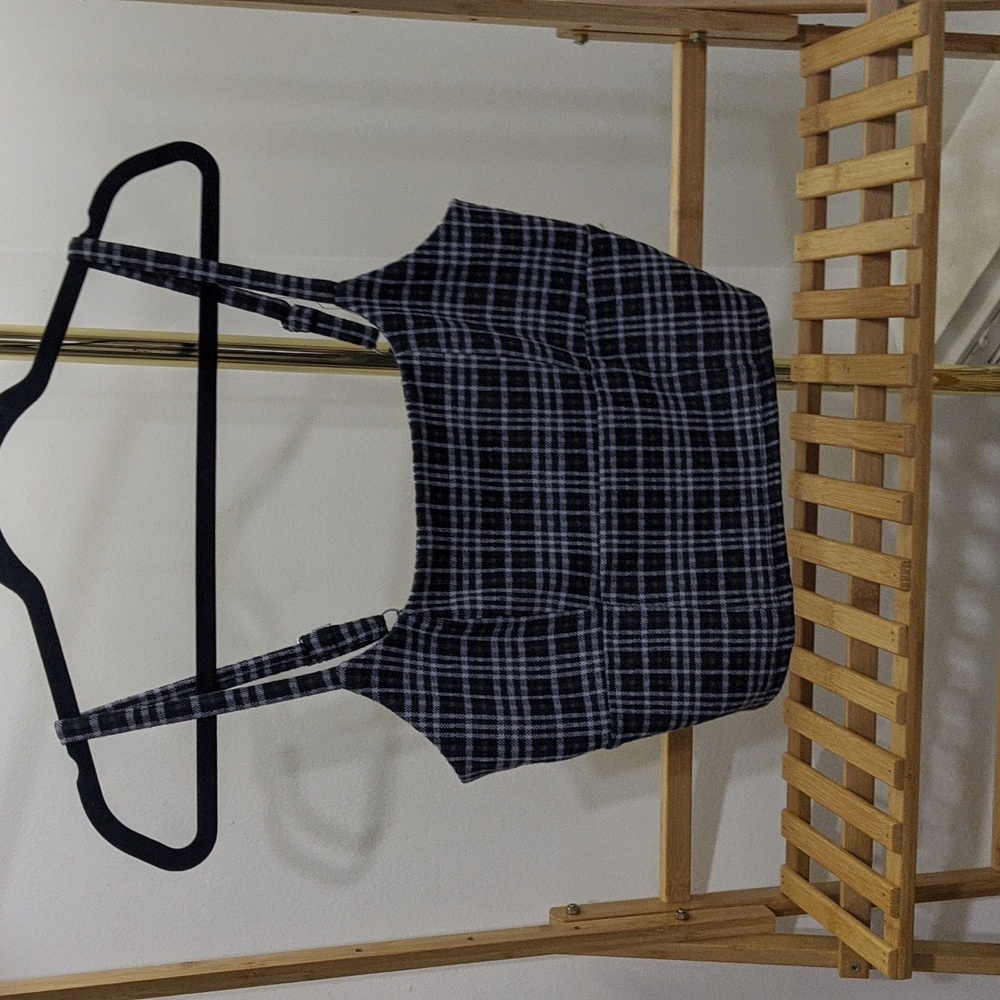 Stitch & Pine Black & White Crop Top with Straps